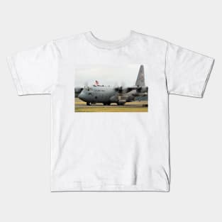 C-130H with American Flag Kids T-Shirt